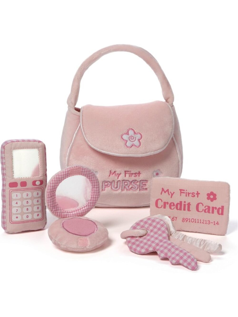 Sensory Plush Toy Playset - 5-Piece Baby Purse Set for Developmental Play